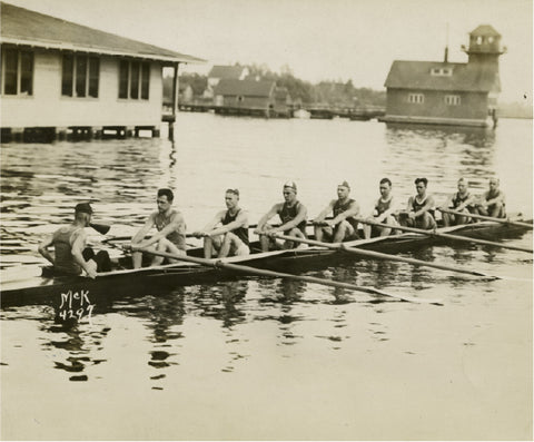 Century Boat Club 8-Oar Crew during a race circa 1918